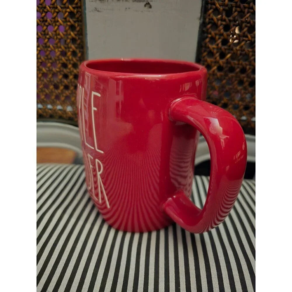 Rae Dunn Artisan Apple Cider Red Coffee Mug Farmhouse Fall